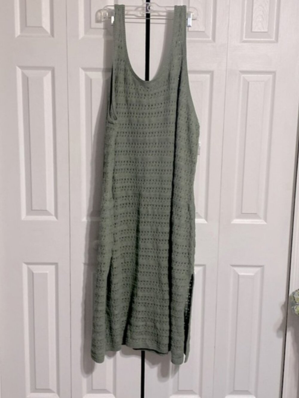 Sage green NWT cotton knit sleeveless beach dress coverup size 4X